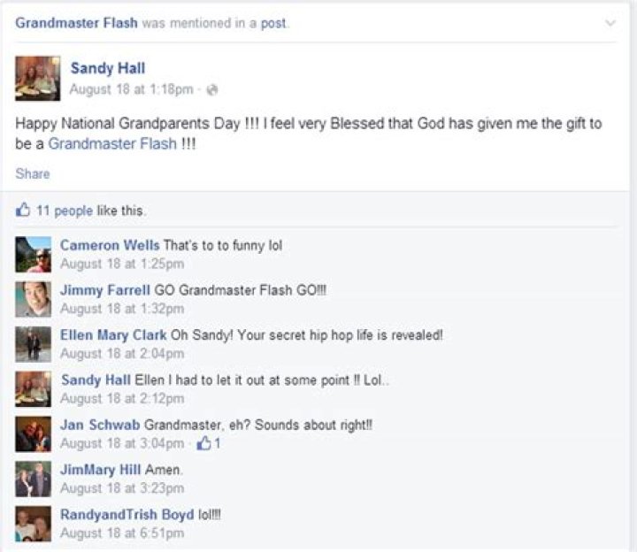 Grandmas Accidentally Tagging Themselves As "Grandmaster Flash" On Facebook Is The Funniest Thing I've Seen All Week
